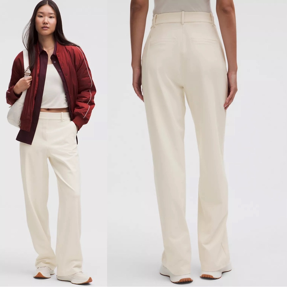 Lululemon Daydrift High Rise Straight Leg Trouser Regular Light Ivory Size M
